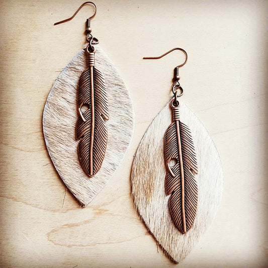 Copper Feather Teardrops