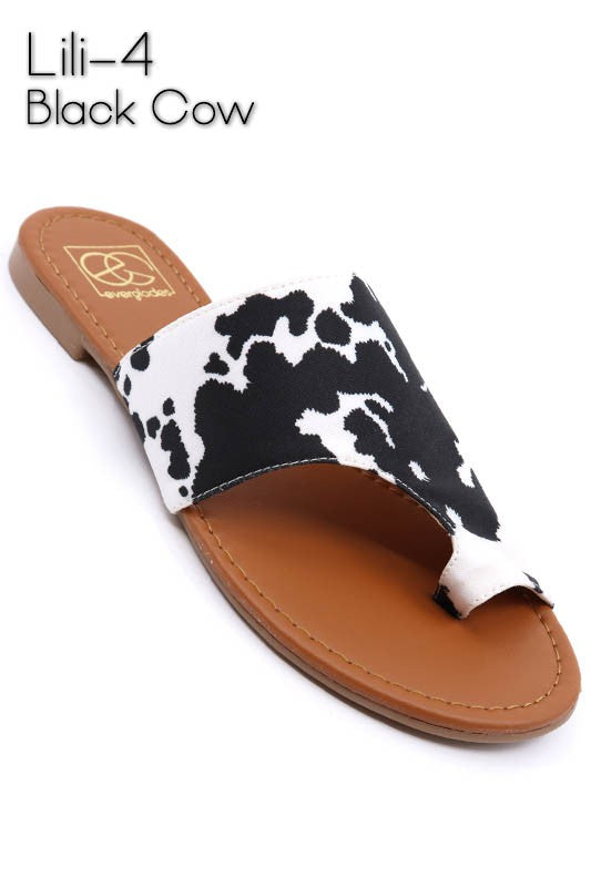 Lili Cow Print Sandal