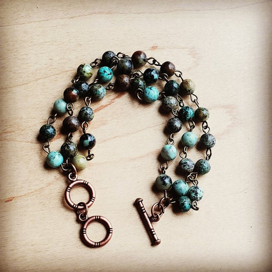 Turquoise Triple Strand Bracelet