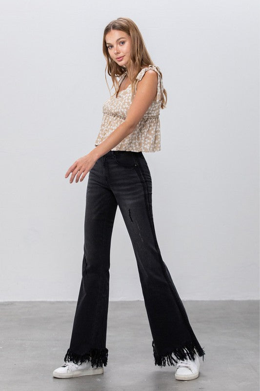 FRAYED FRINGE SUPER FLARES