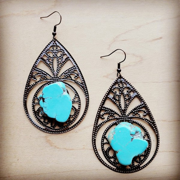 Copper Filigree Earrings