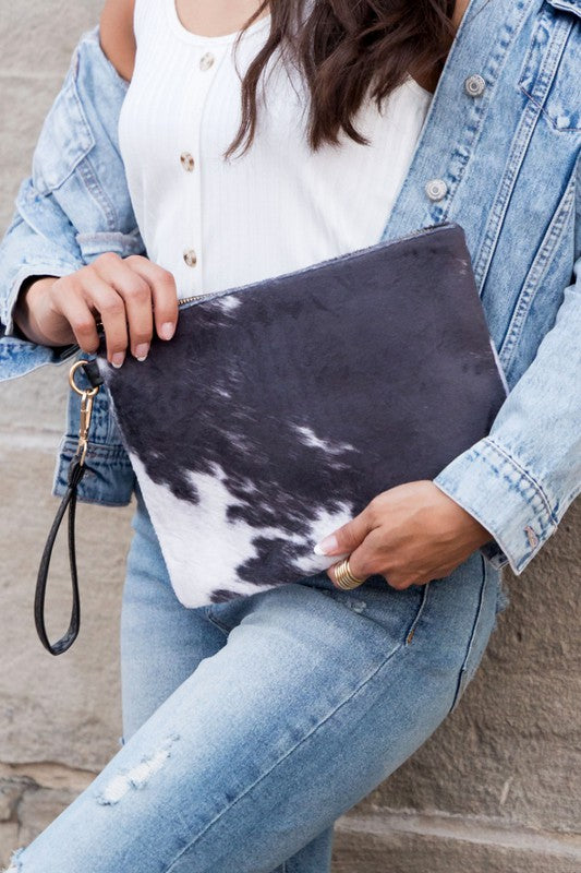 Cow Print Clutch