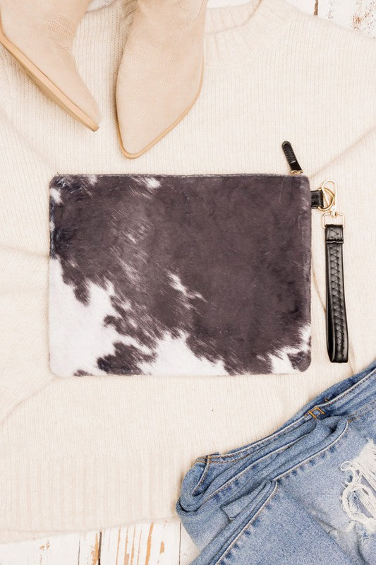 Cow Print Clutch