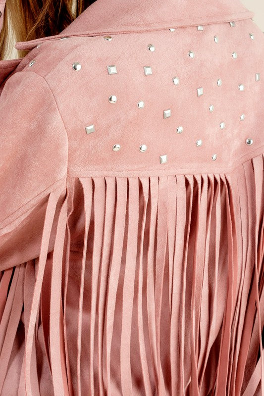 Studded Western Fringe Jacket