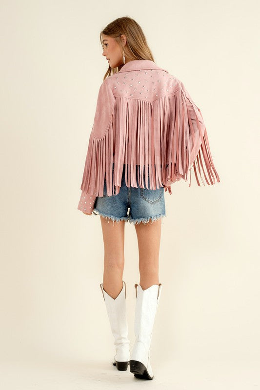 Studded Western Fringe Jacket