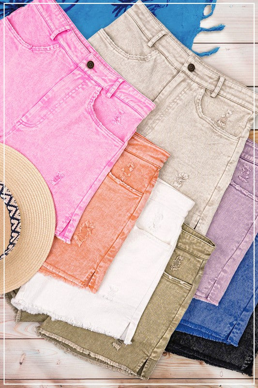 Lola Color-Washed Shorts