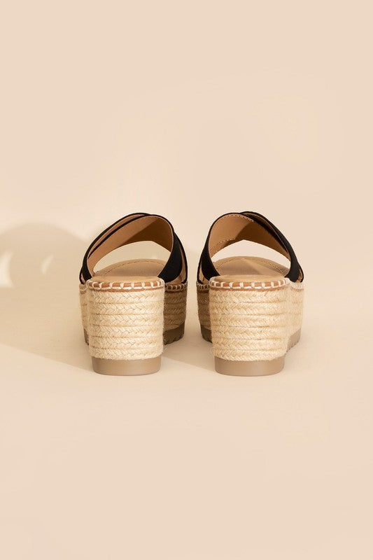 Criss-Cross Platform Sandal