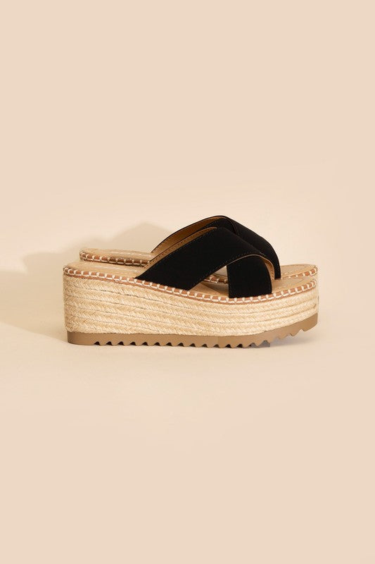 Criss-Cross Platform Sandal