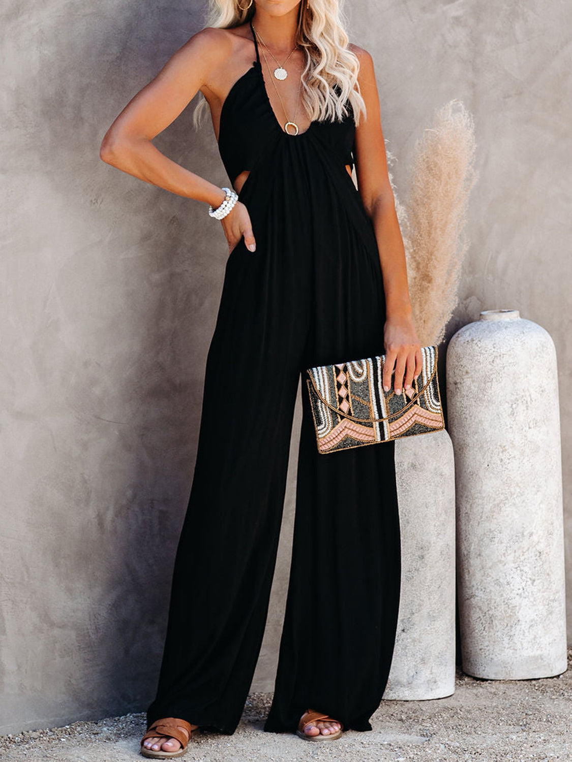 Boho Wide Leg Jumpsuit