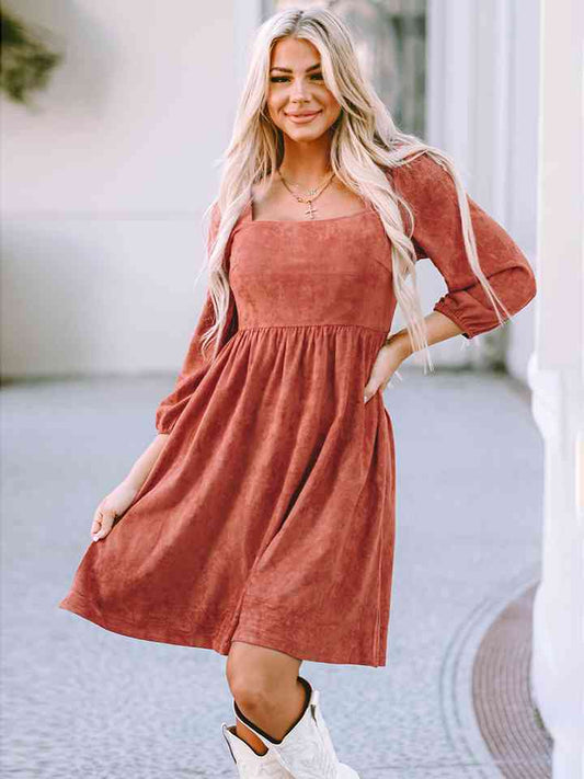 Square Neck Mini Dress