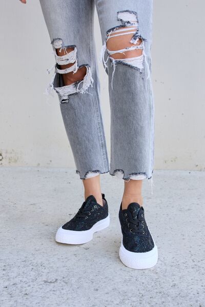 Lace-Up Platform Sneakers