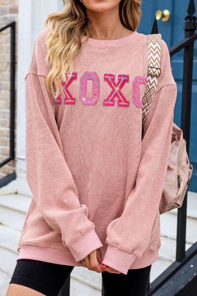 XOXO Dropped Shoulder Sweatshirt