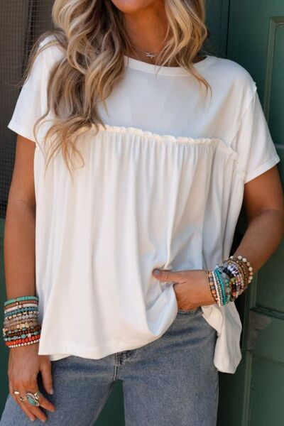 Frill Short Sleeve T-Shirt