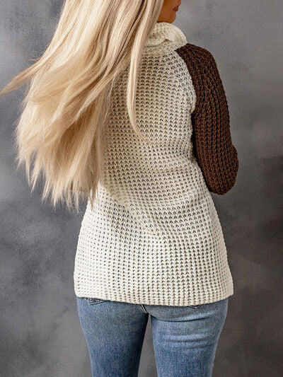 Asymmetrical Button Sweater