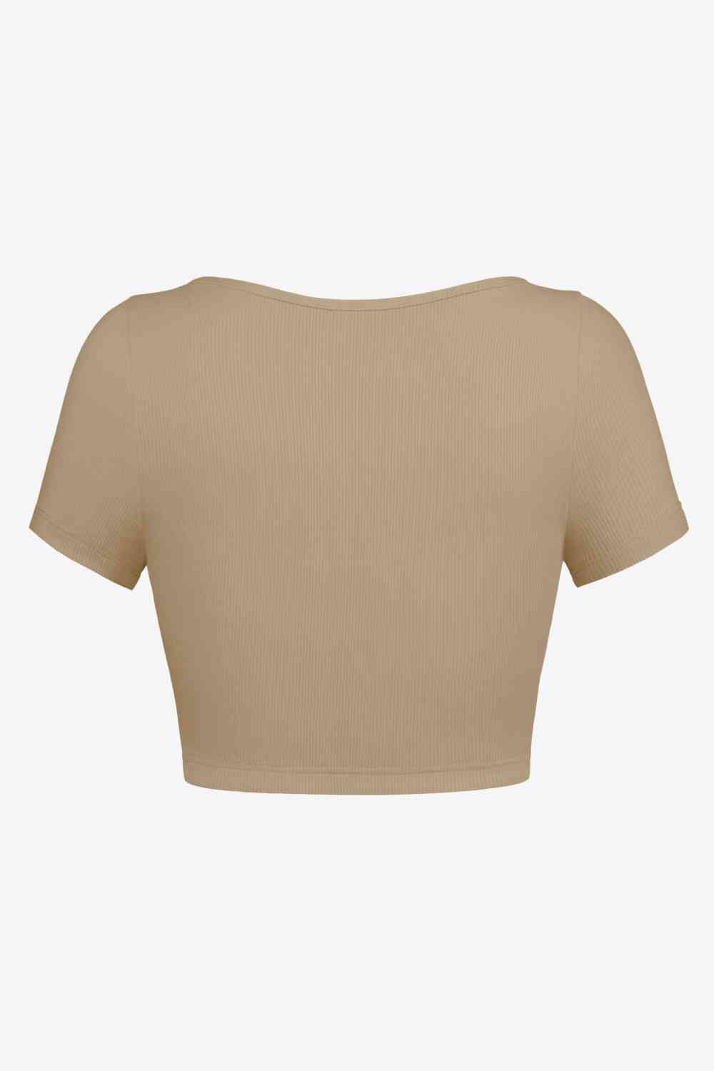 Square Neck Ribbed Crop Top