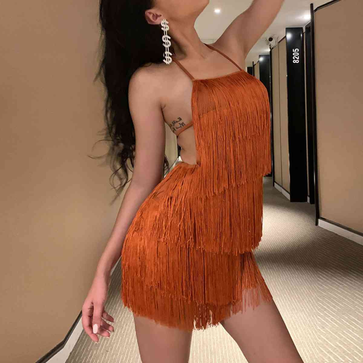 Fringed Mini Dress