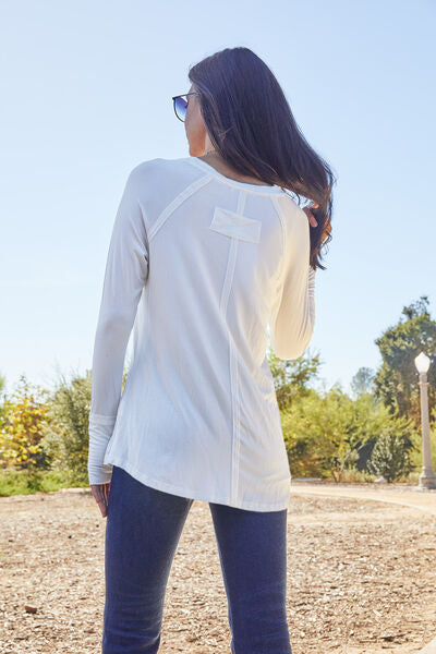 Basic Round Neck Long Sleeve T-Shirt