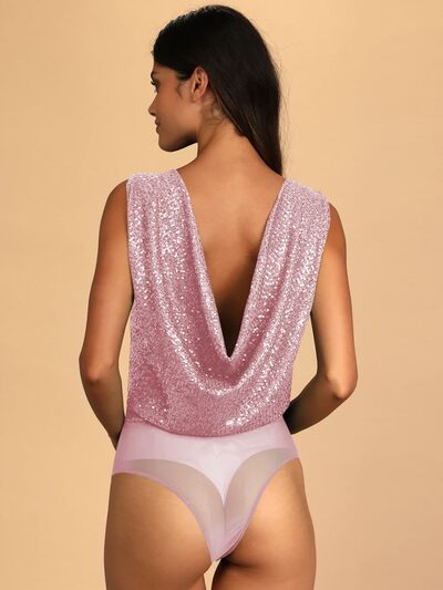 Sequin Sleeveless Bodysuit