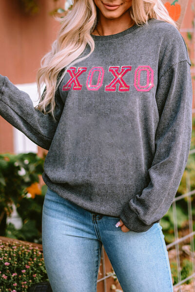 XOXO Dropped Shoulder Sweatshirt