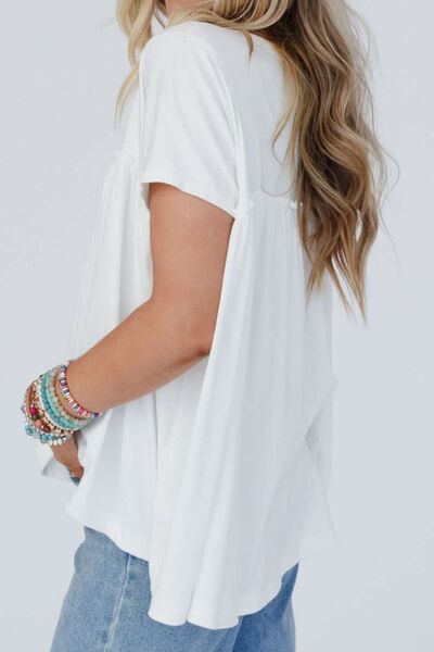 Frill Short Sleeve T-Shirt