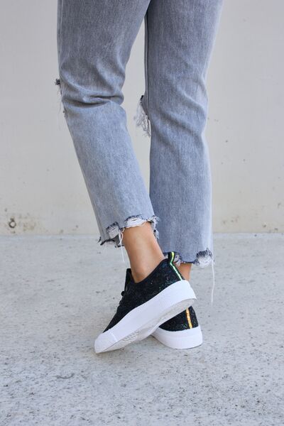 Lace-Up Platform Sneakers