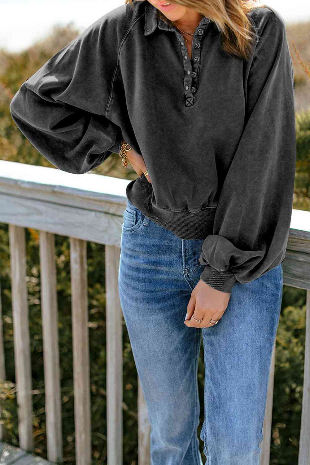 Quarter-Snap Sweatshirt