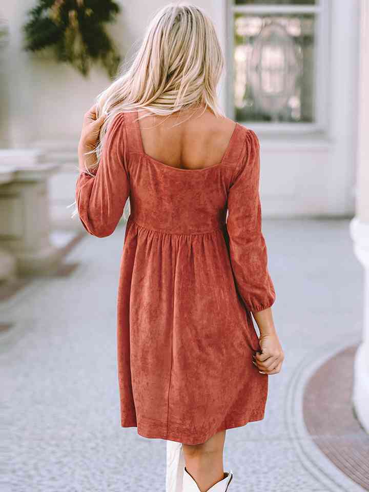 Square Neck Mini Dress