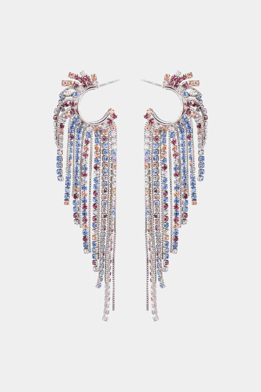 Rhinestone Fringe Earrings