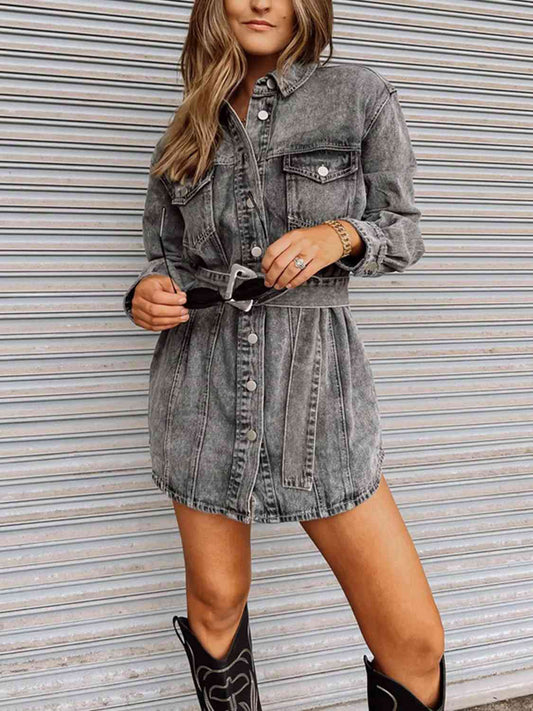 Long Sleeve Denim Dress