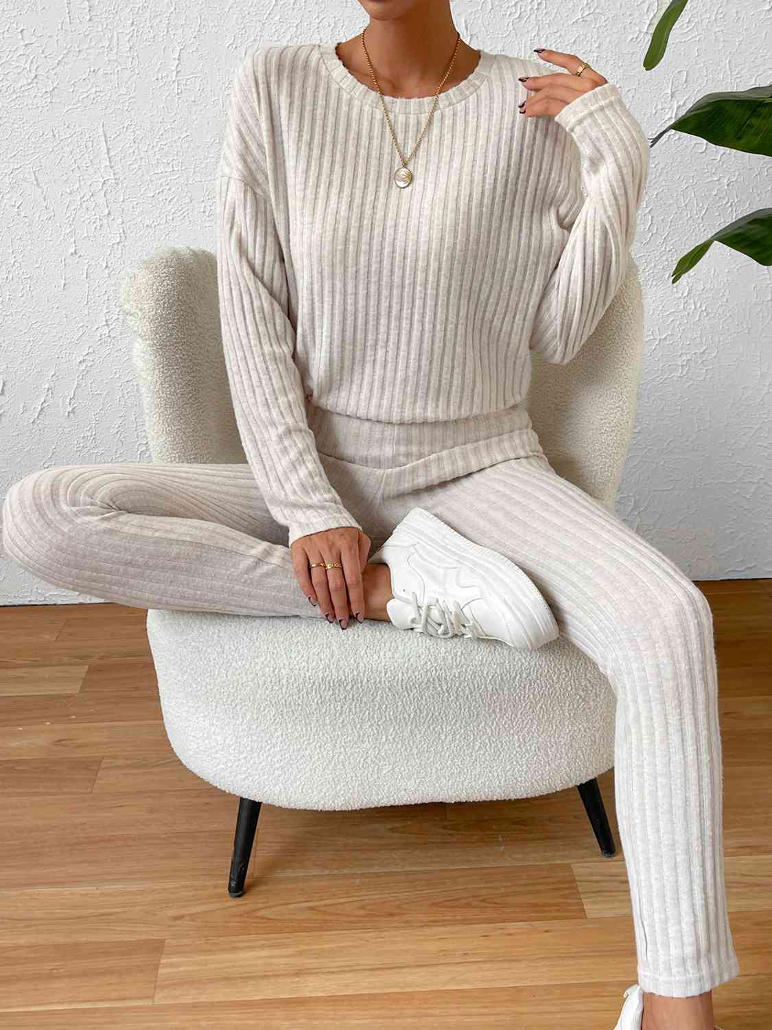 Ribbed Top and Legging Set