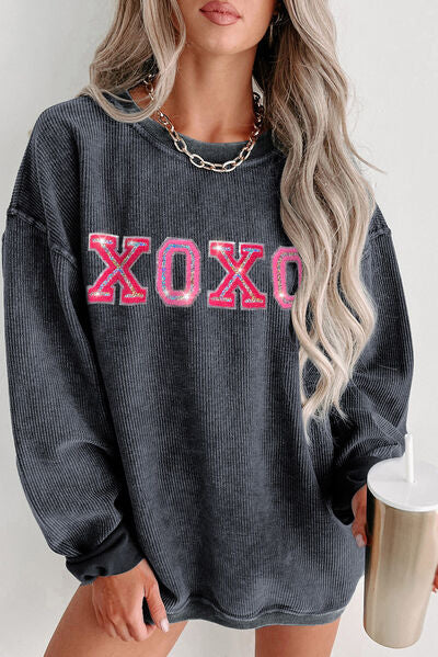 XOXO Dropped Shoulder Sweatshirt