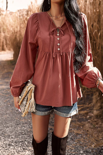 Balloon Sleeve Blouse