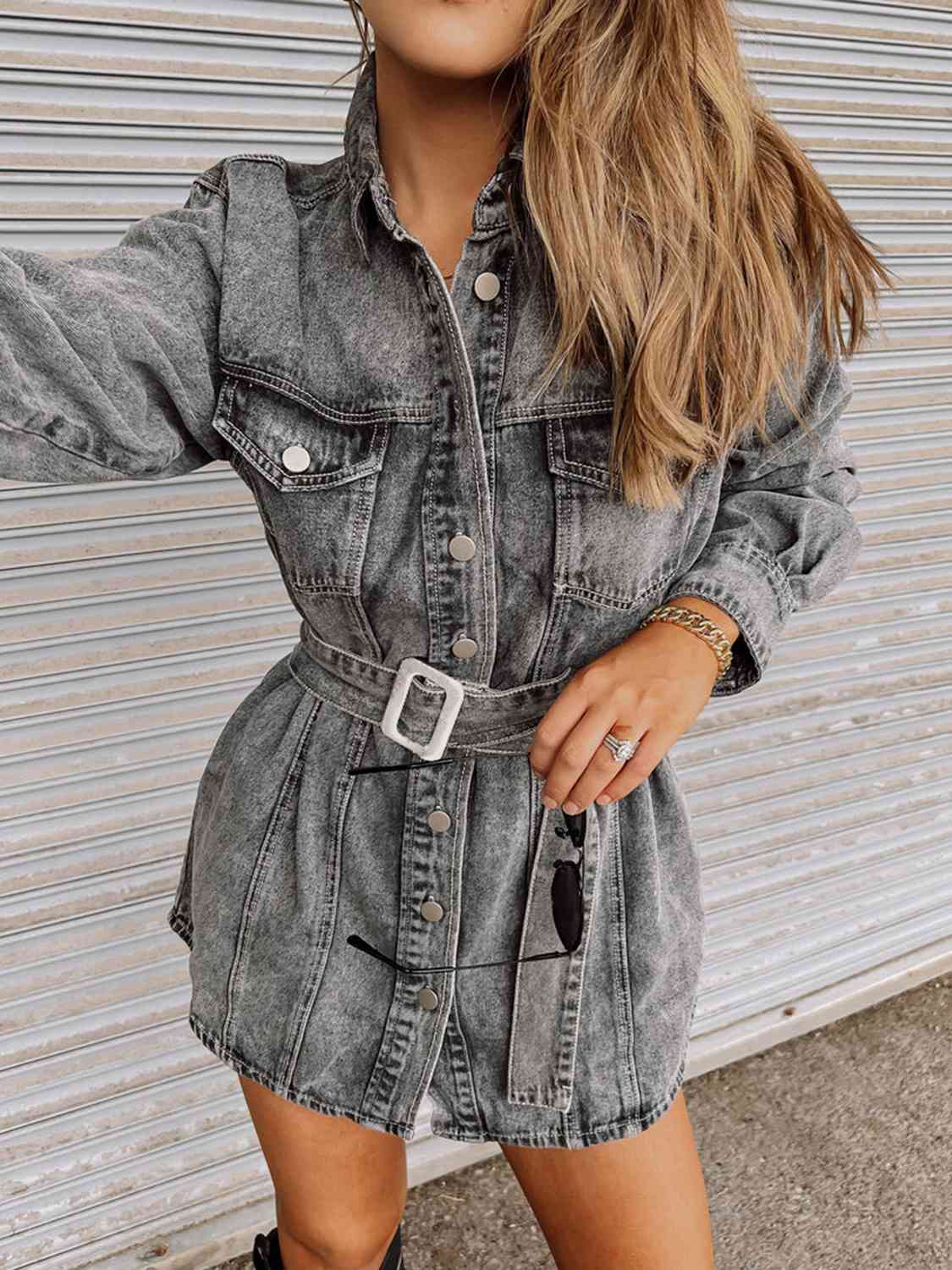 Long Sleeve Denim Dress