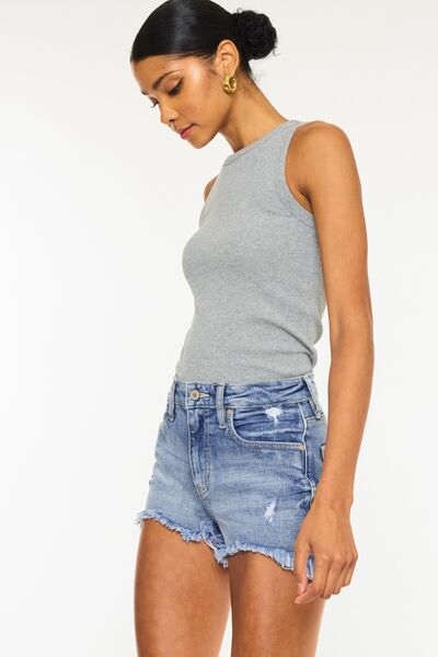 Kancan Distressed Denim Shorts