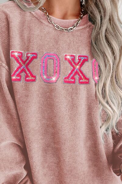 XOXO Dropped Shoulder Sweatshirt